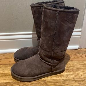 Tall brown uggs size 8